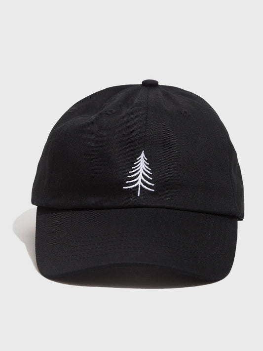 Men's + Women's Organic Black Pine Tree Baseball Hat