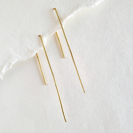 Brass wire handmade thread Earrings #BX38