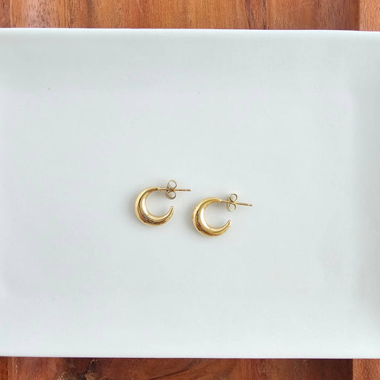 Luxe Selena Hoops - Mini - Gold // Everyday basics, Jewelry