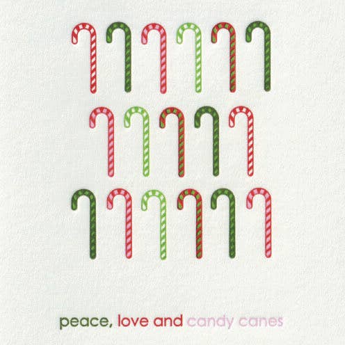 Candy Canes - Letterpress Holiday Card