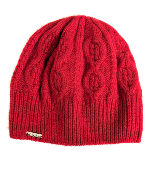50% Cashmere 50% Merino Cable Knit Skully Beanie