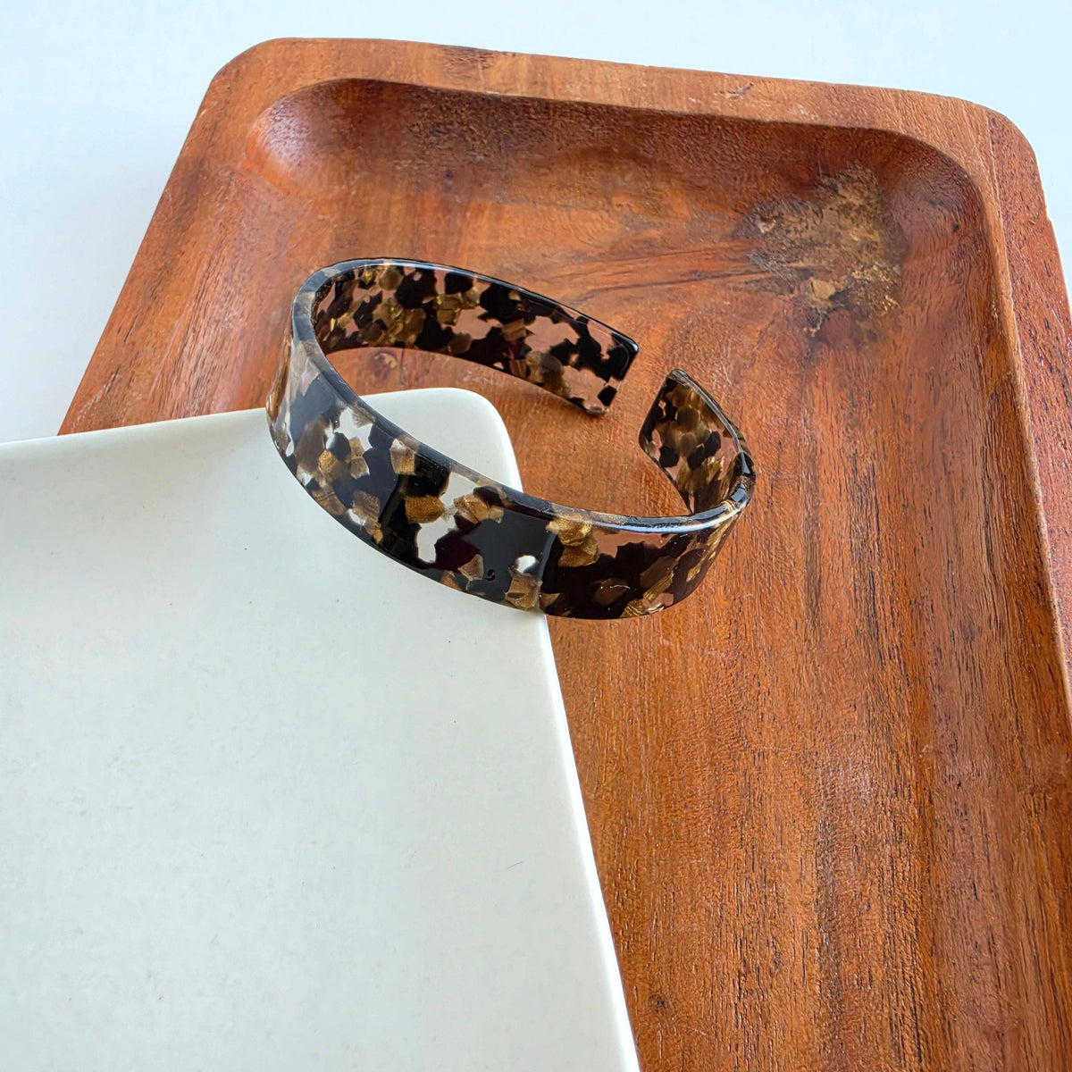 Brynn Bracelet - Black & Bronze - Standard // Cuff, Bangle