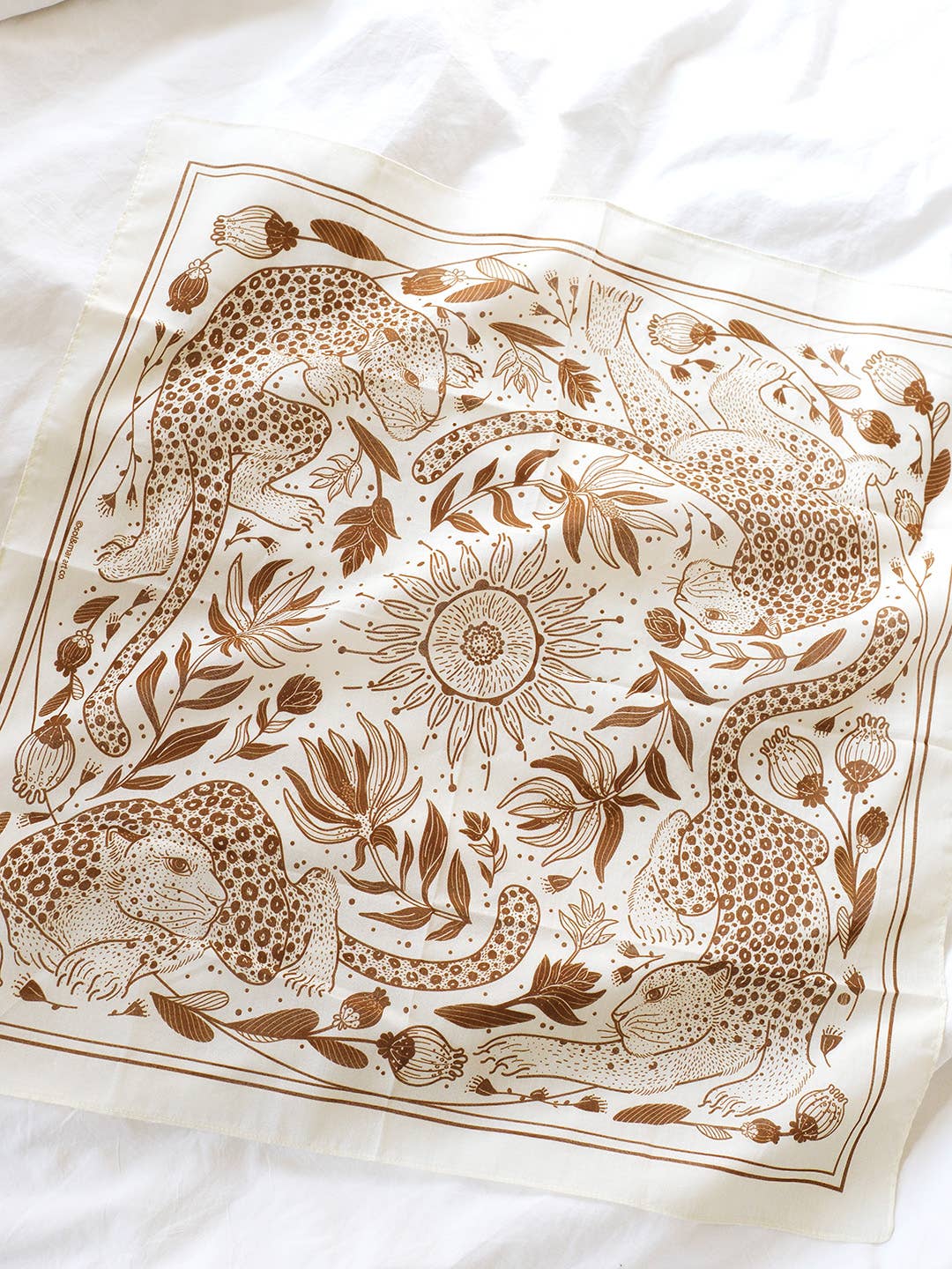 Leopard, and the Sun Bandana Scarf (Off-White/ Redesigned)