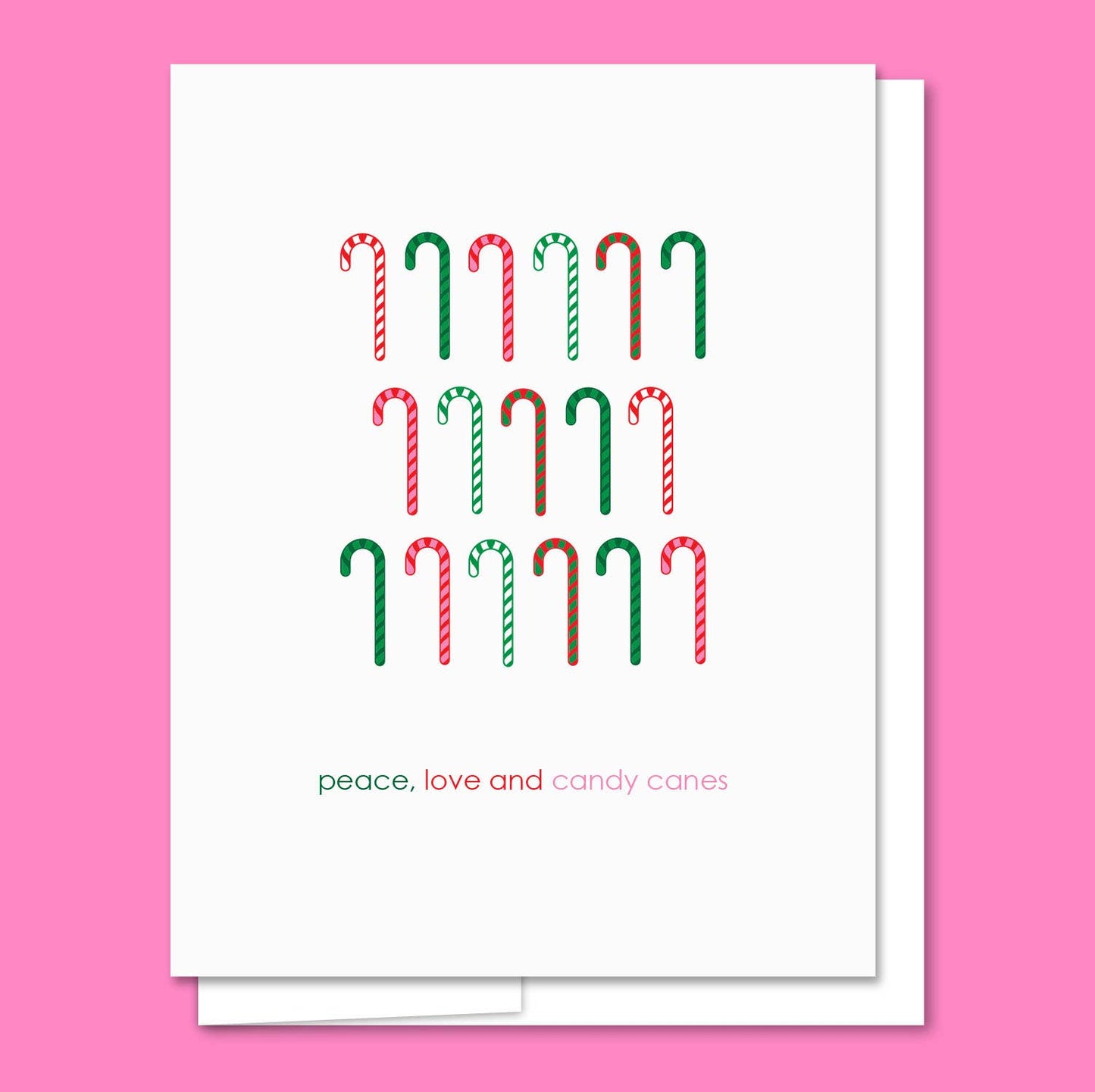 Candy Canes - Letterpress Holiday Card
