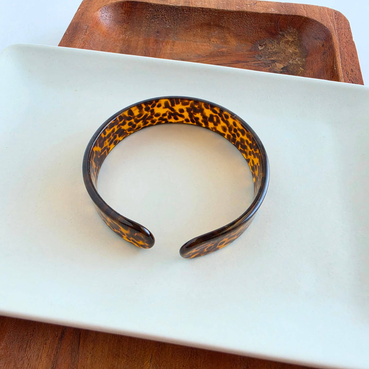 Brynn Bracelet - Amber Dot - Small // Acrylic Cuff Bangle