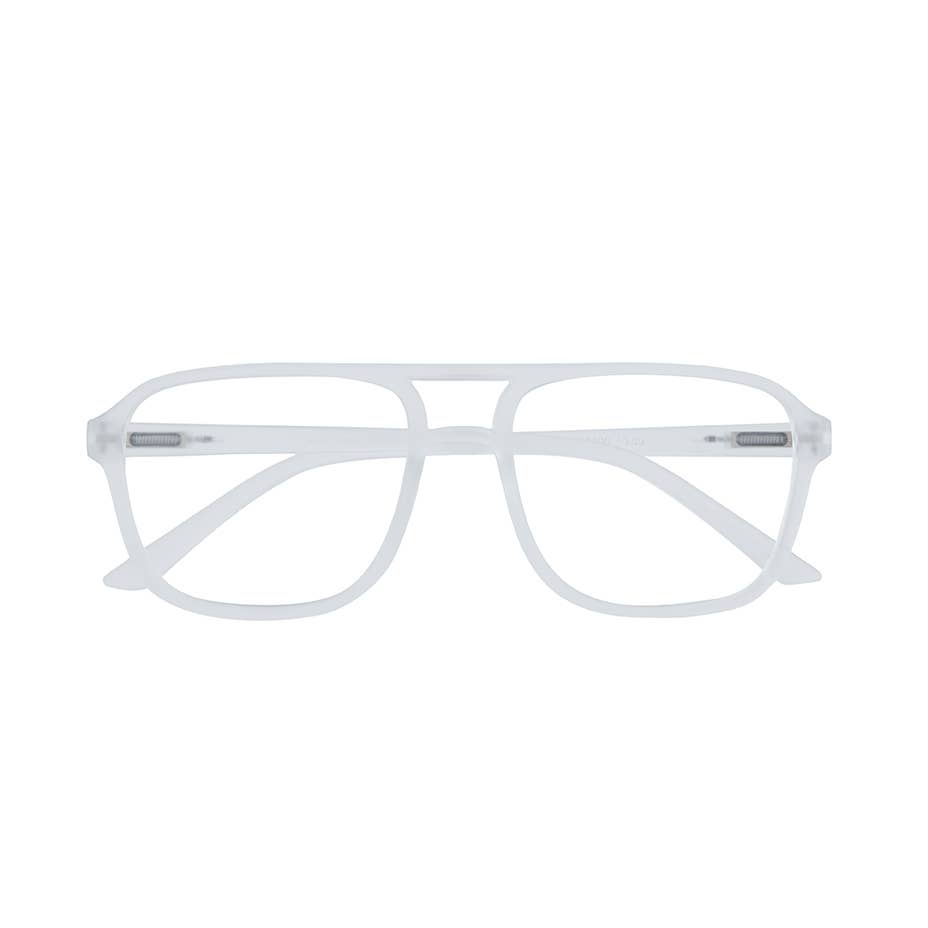 BP20393 - NEW Jax Aviator Matte Clear Blue Light Reader