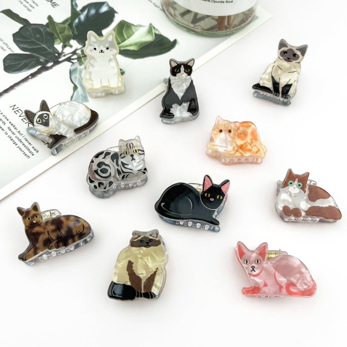 Mini Cute Kitten Hair Claw Clip