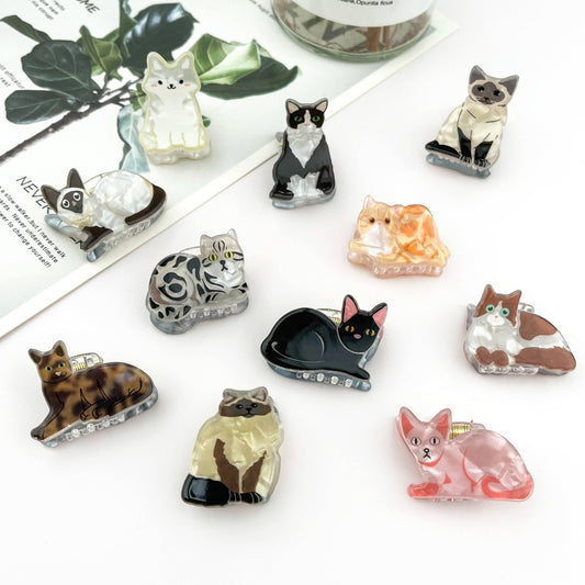 Mini Cute Kitten Hair Claw Clip