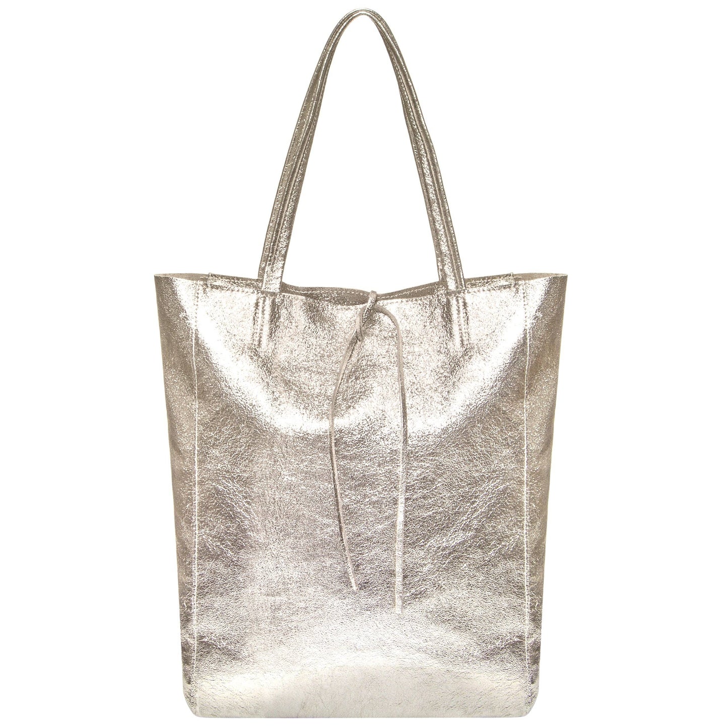 Italian Genuine Metallic Suede Tote Bag 201718