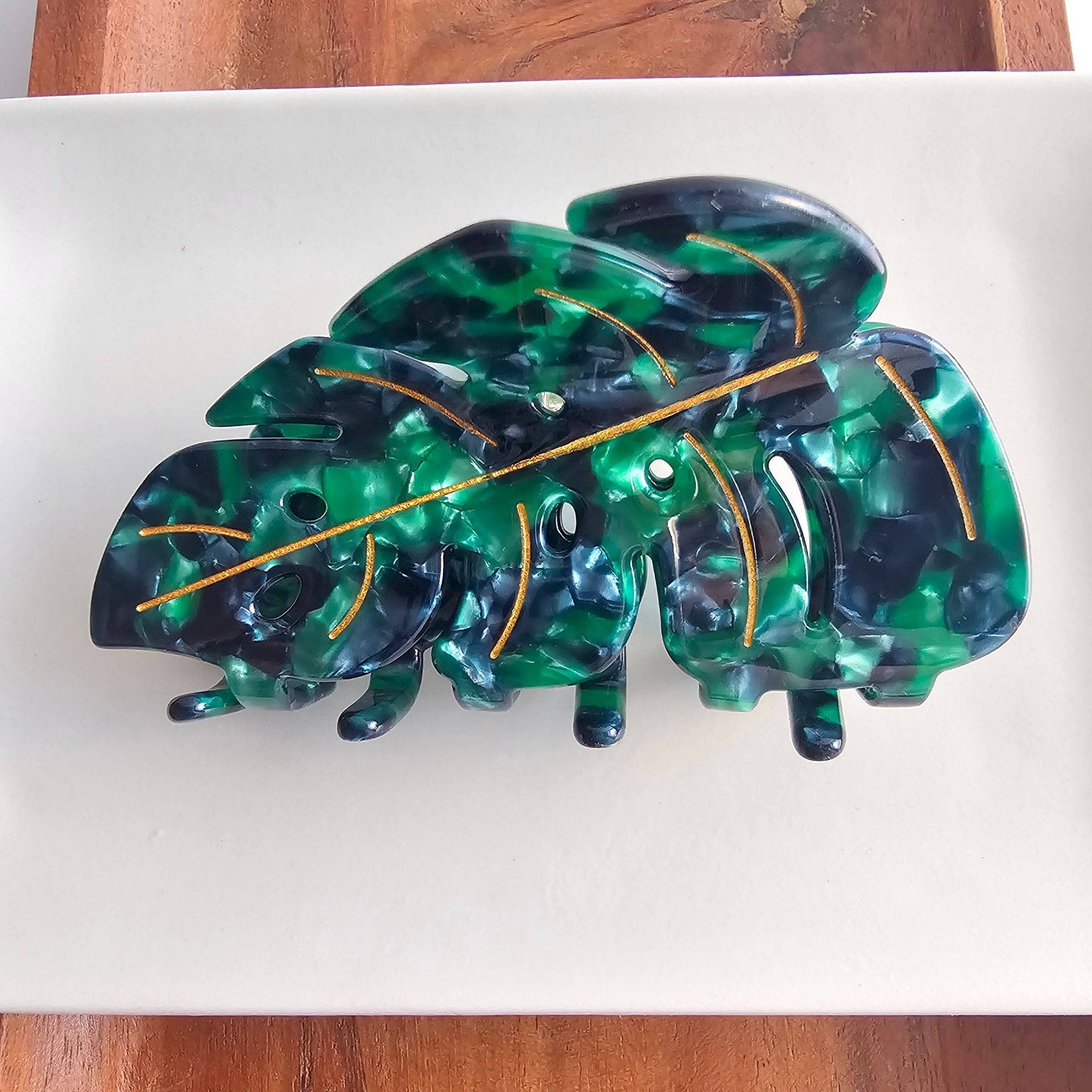 Monstera Leaf Hair Claw