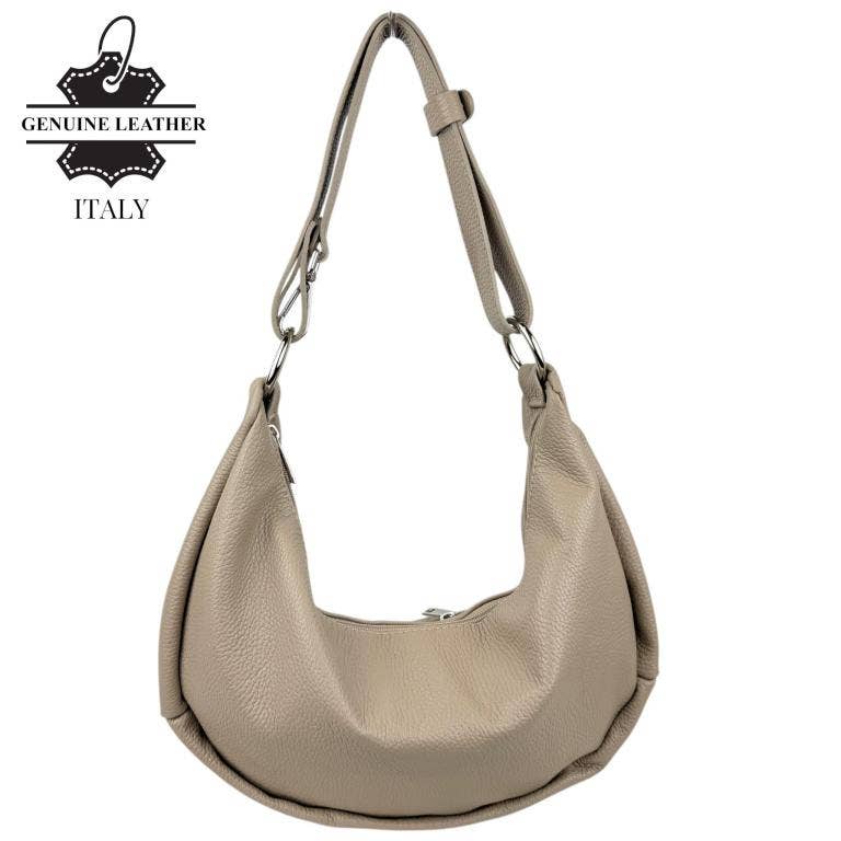 Italian Leather Crescent Design Shoulder Bag 58038