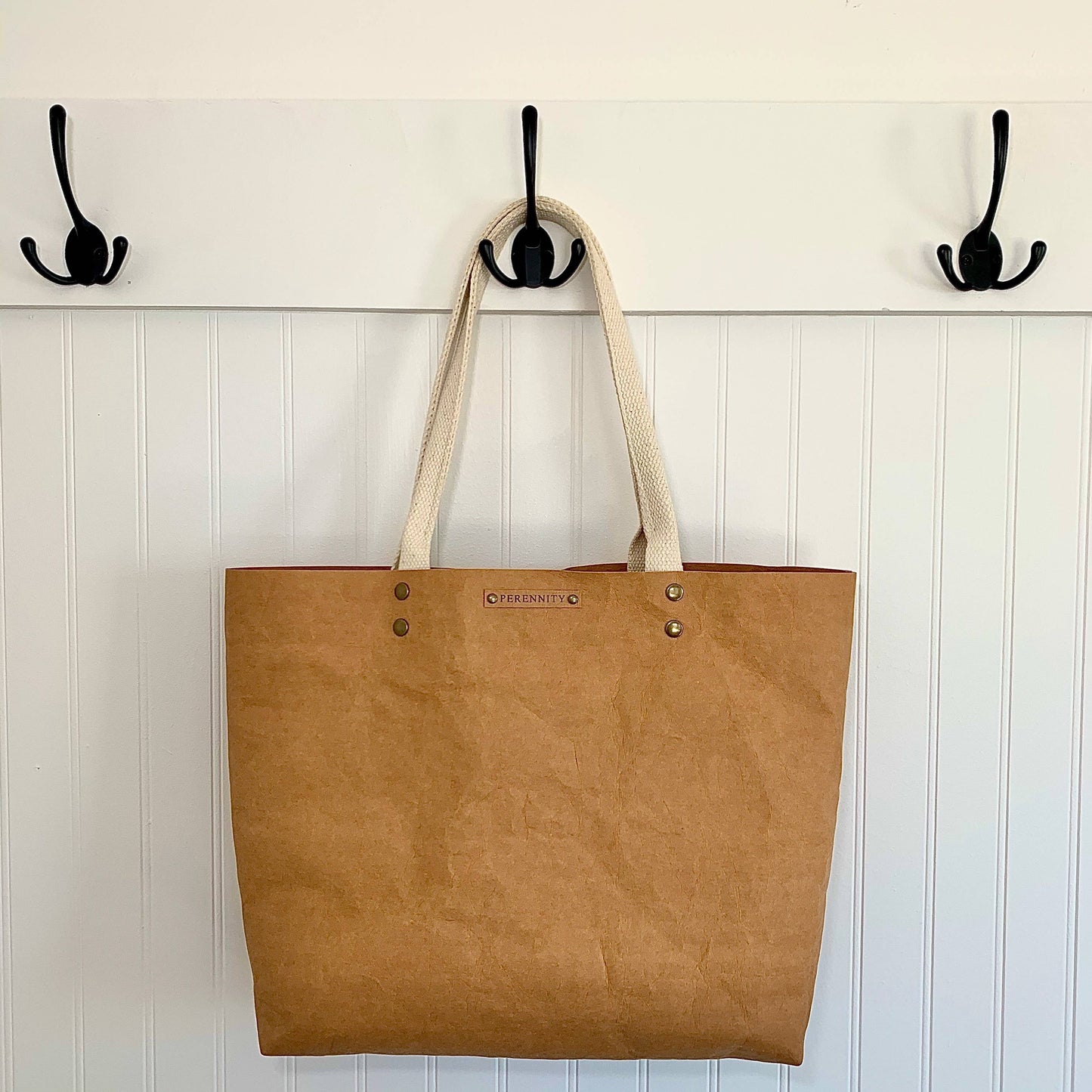 Washable Paper Market Tote: Black