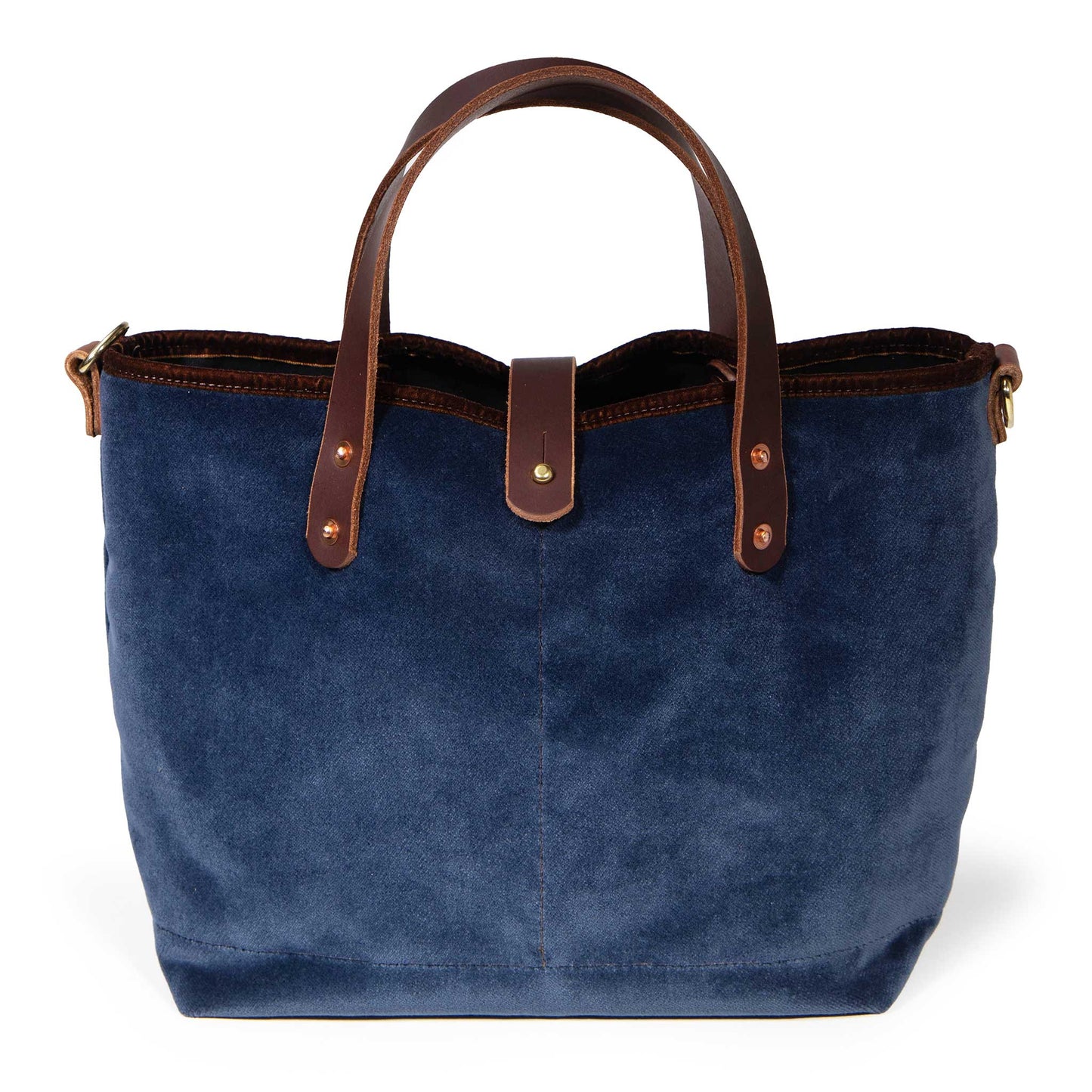 Luxe Velvet Mini Tote-Cadet Blue