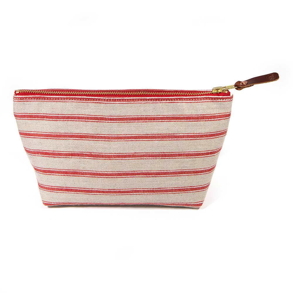 Linen Sailor Stripe Travel Clutch