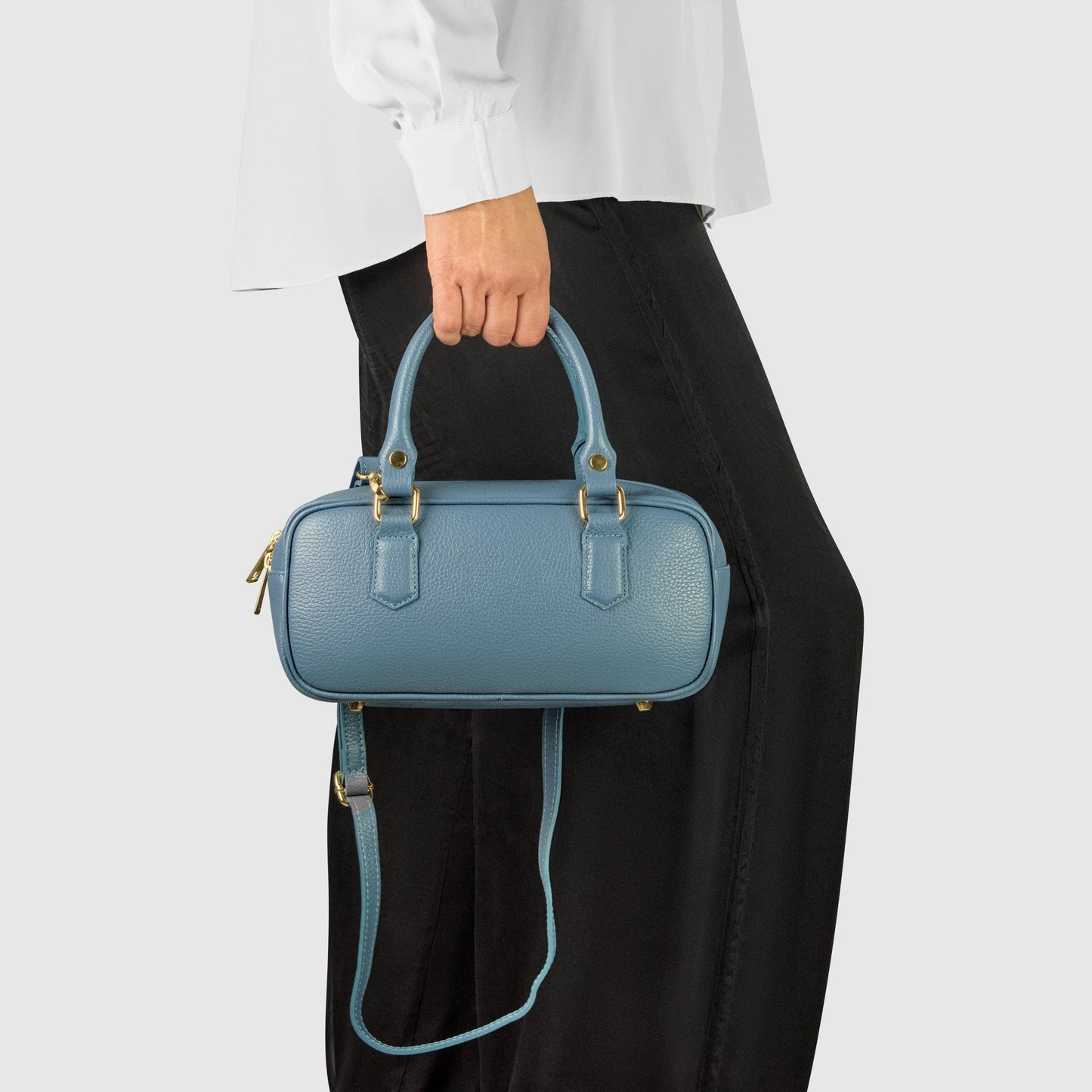 Italian Genuine Calf Leather Top-Handle Bag