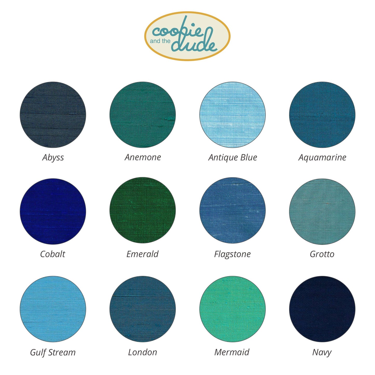 .Dupioni Silk - Cool Palette - 3" Classic Headband