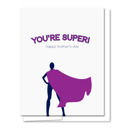 Super Mom - Letterpress Mother's Day Card