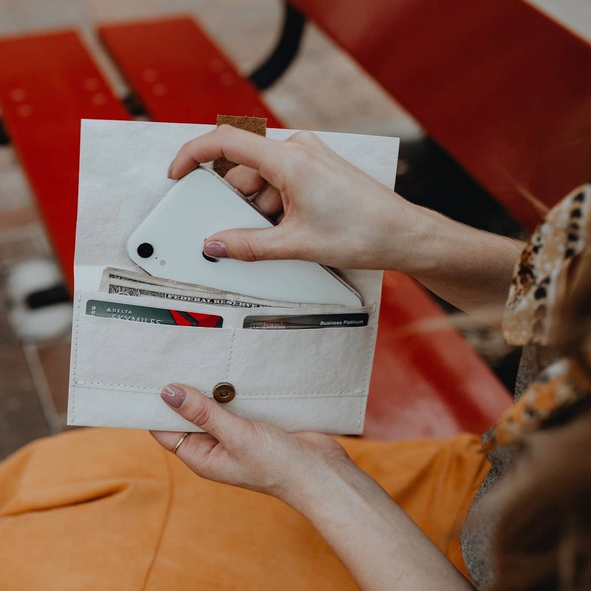 Washable Paper Commuter Wallet: Natural