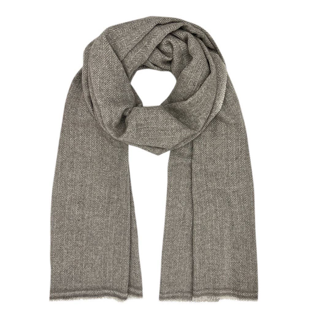 Herringbone Handloom Cashmere Scarf