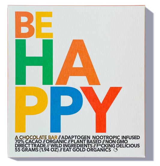 BE HAPPY a Potent, Functional & Delicious Chocolate Bar