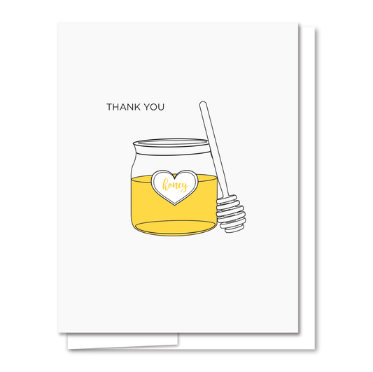 Thank You Honey - Letterpress Thank You Card