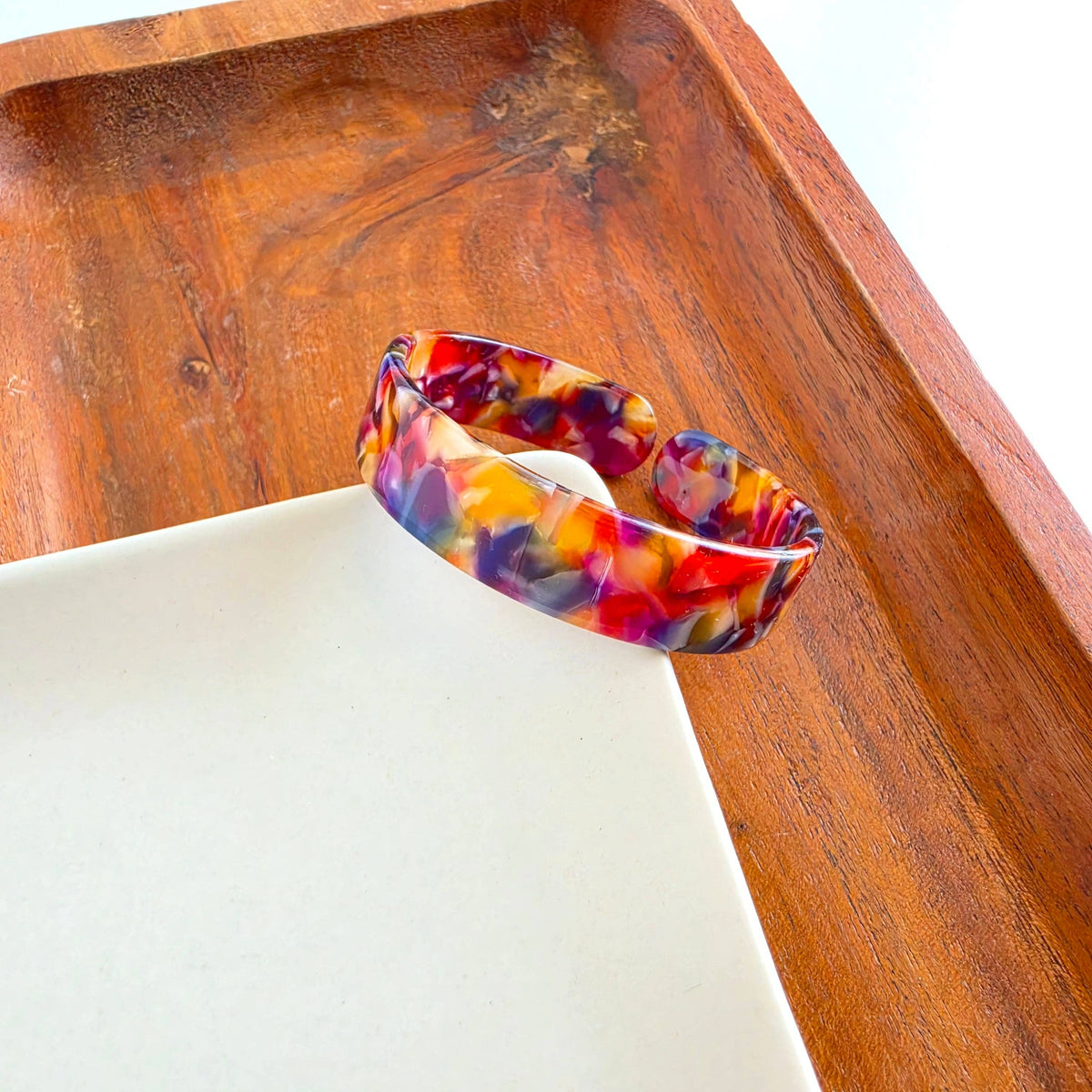 Brynn Bracelet - Jewel Stained Glass - Small // Cuff Bangle
