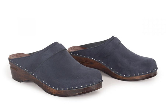 Da Vinci Dk Blue Suede Clogs