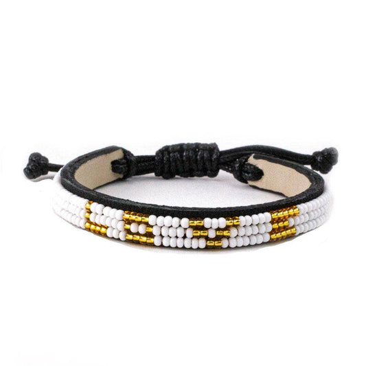 Skinny Leather LOVE Bracelet - White Gold