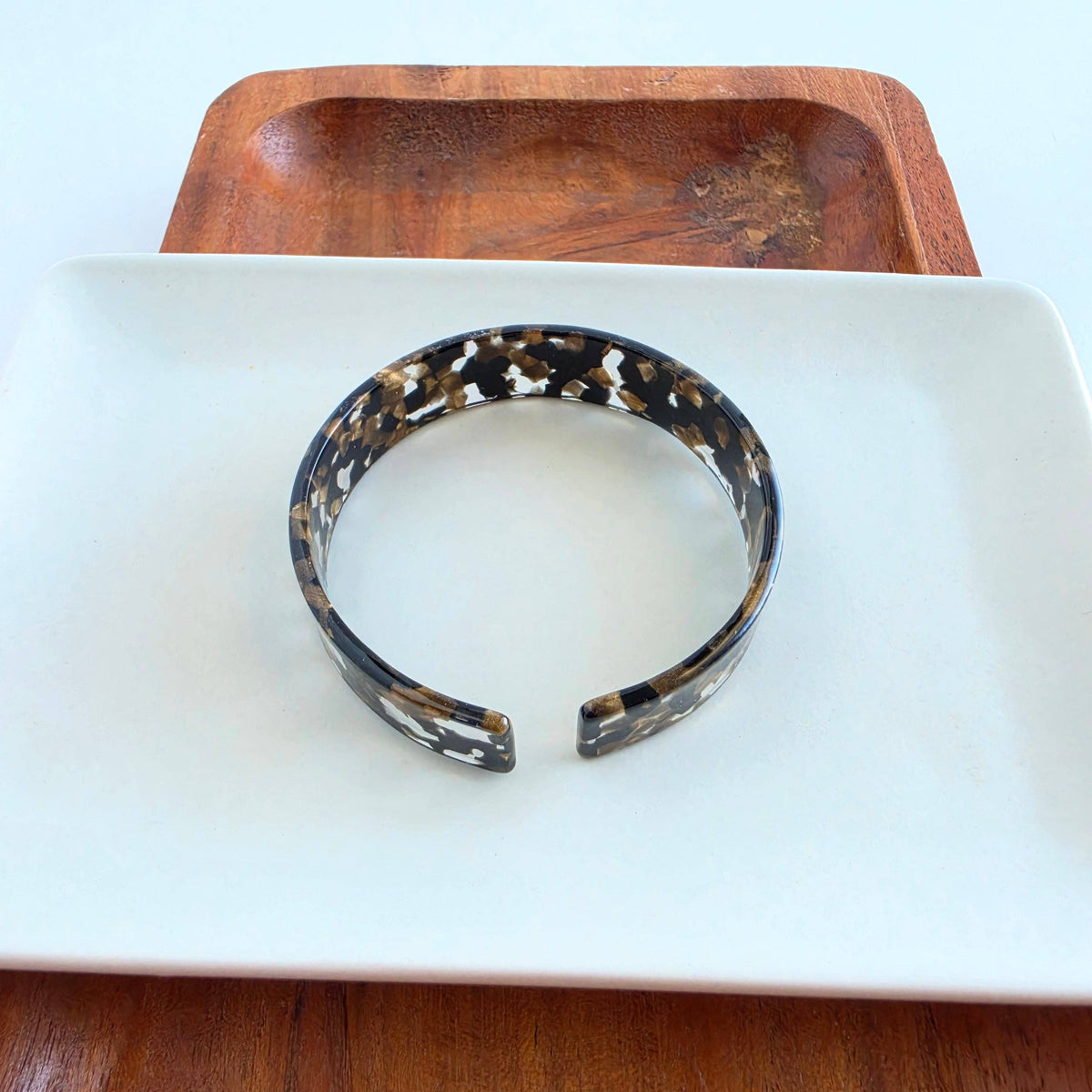 Brynn Bracelet - Black & Bronze - Standard // Cuff, Bangle