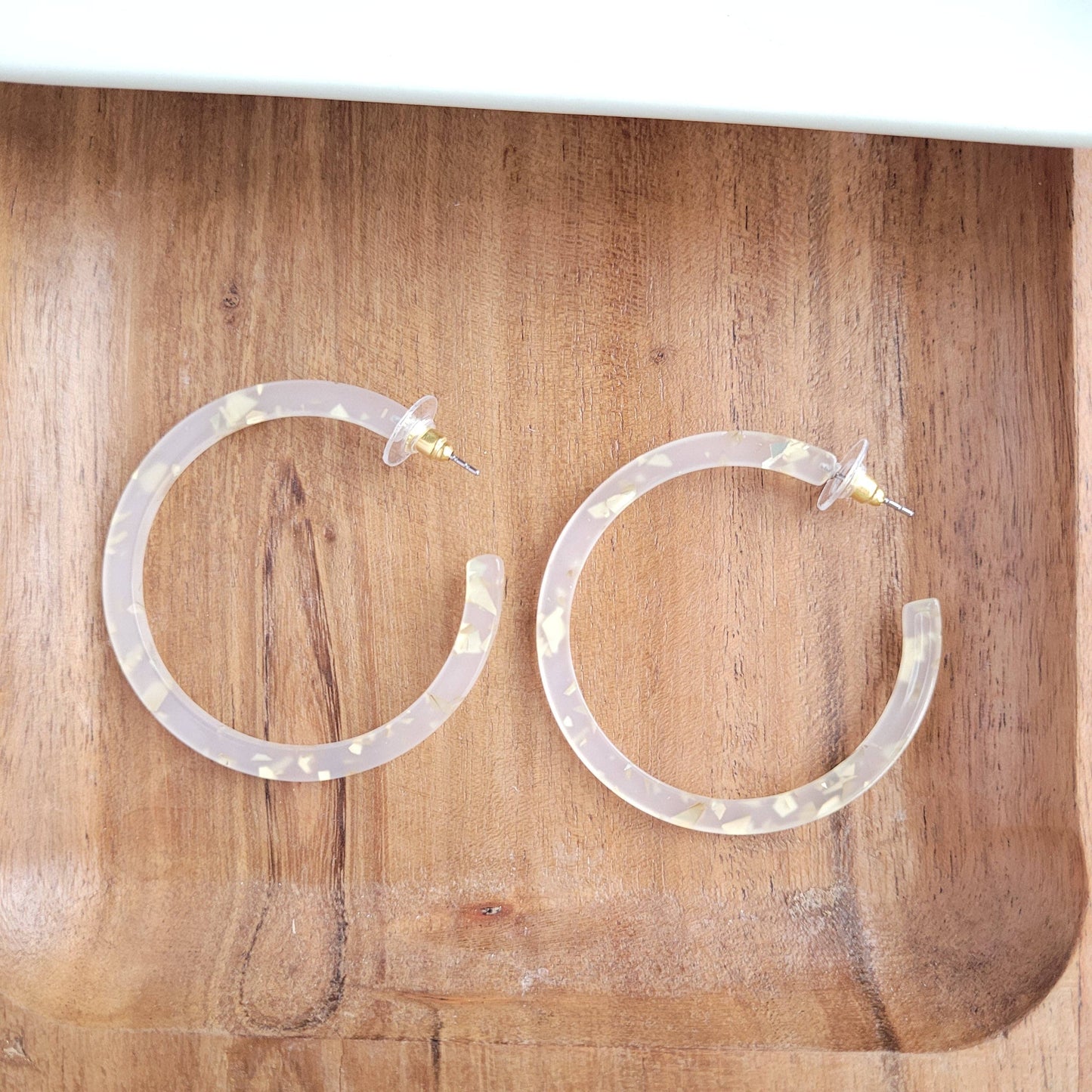 Cameron Hoops - Gold Flake // Jewelry, Earrings, Holiday