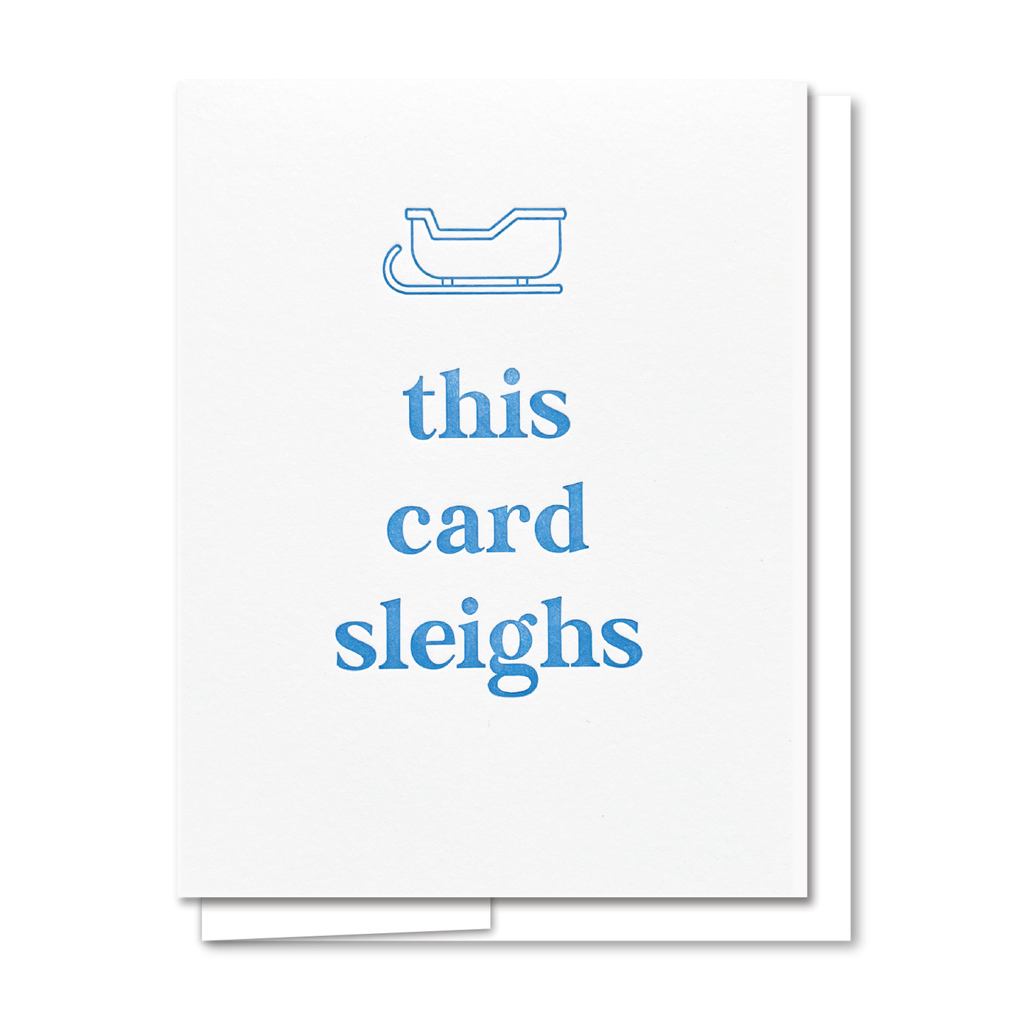 Sleighs - Letterpress Holiday Card