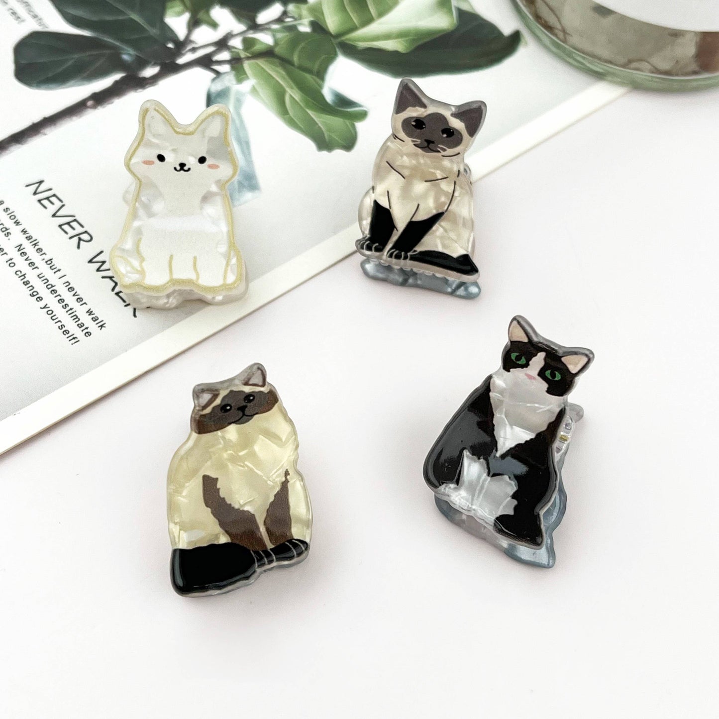 Mini Cute Kitten Hair Claw Clip