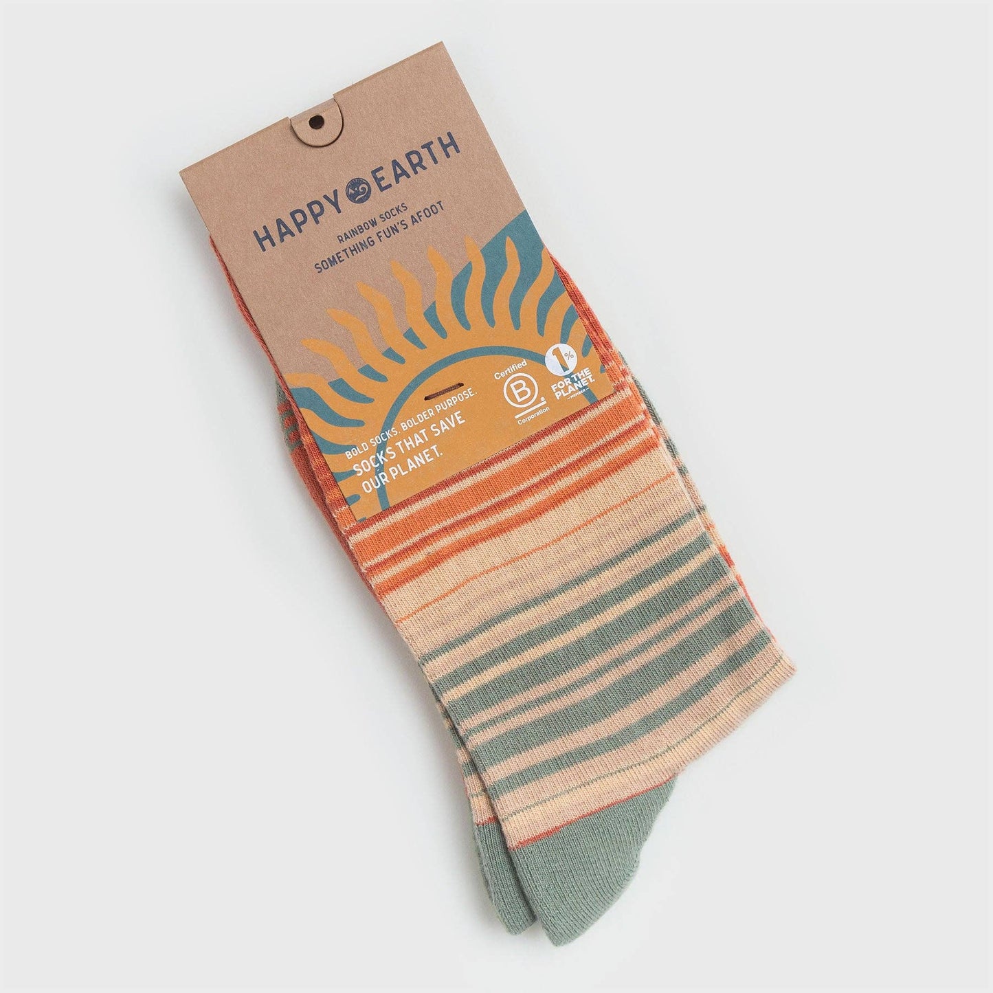 Rainbow Men's + Women's Organic  Socks | Red, Orange