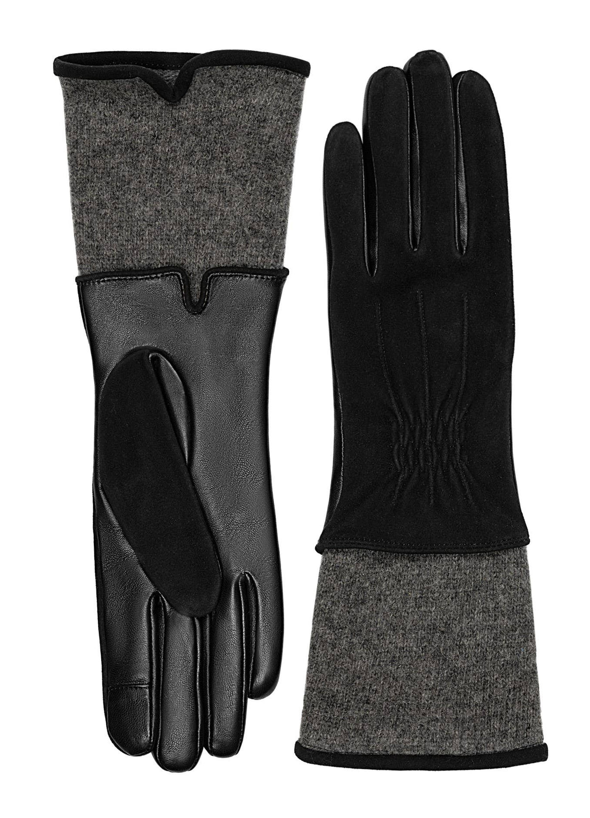 Suede Back Shirred Touch Tech
