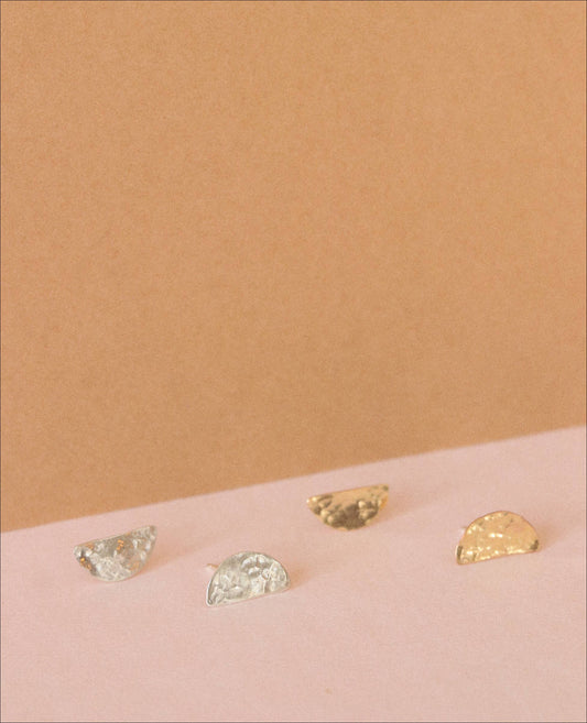 LUNA Stud Earrings - 14k Gold Fill, Sterling Silver Studs