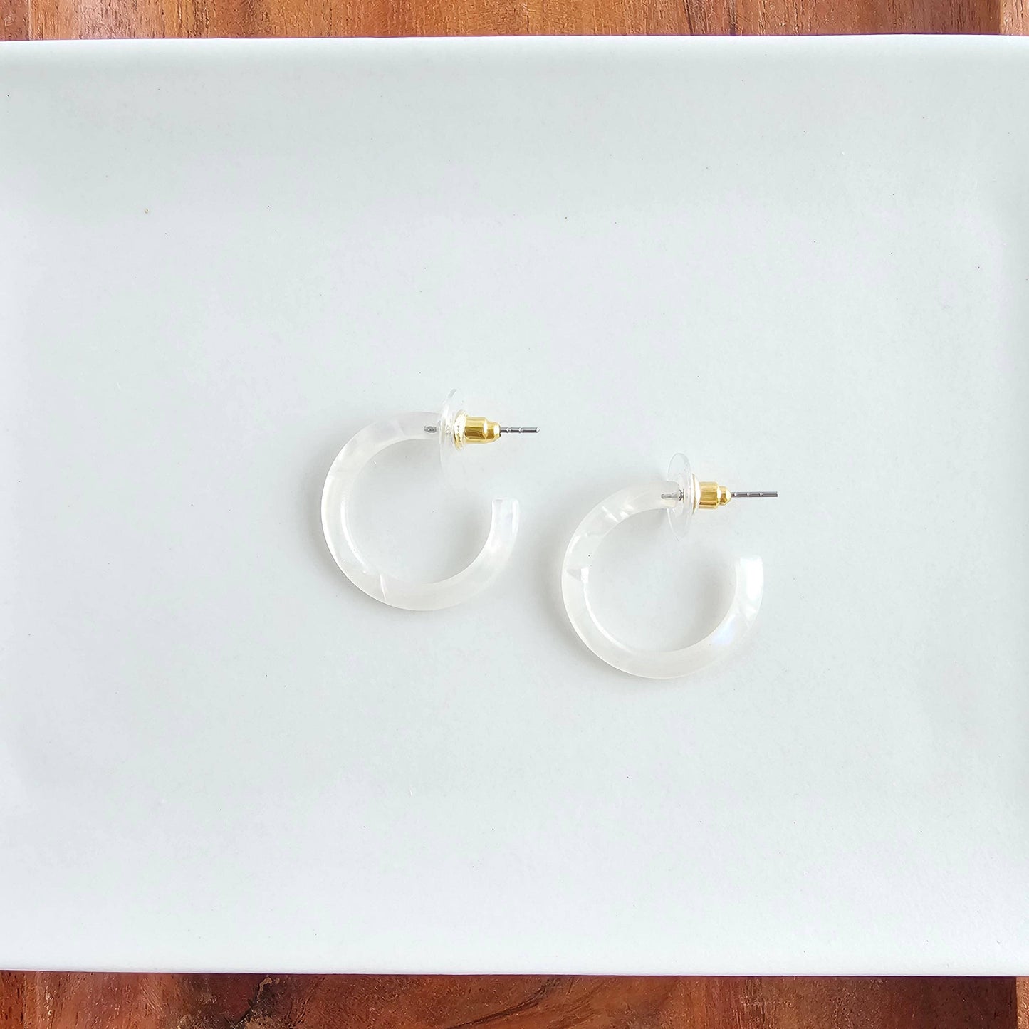 Cam Mini Hoops - Opalite // Spring Jewelry, Earrings