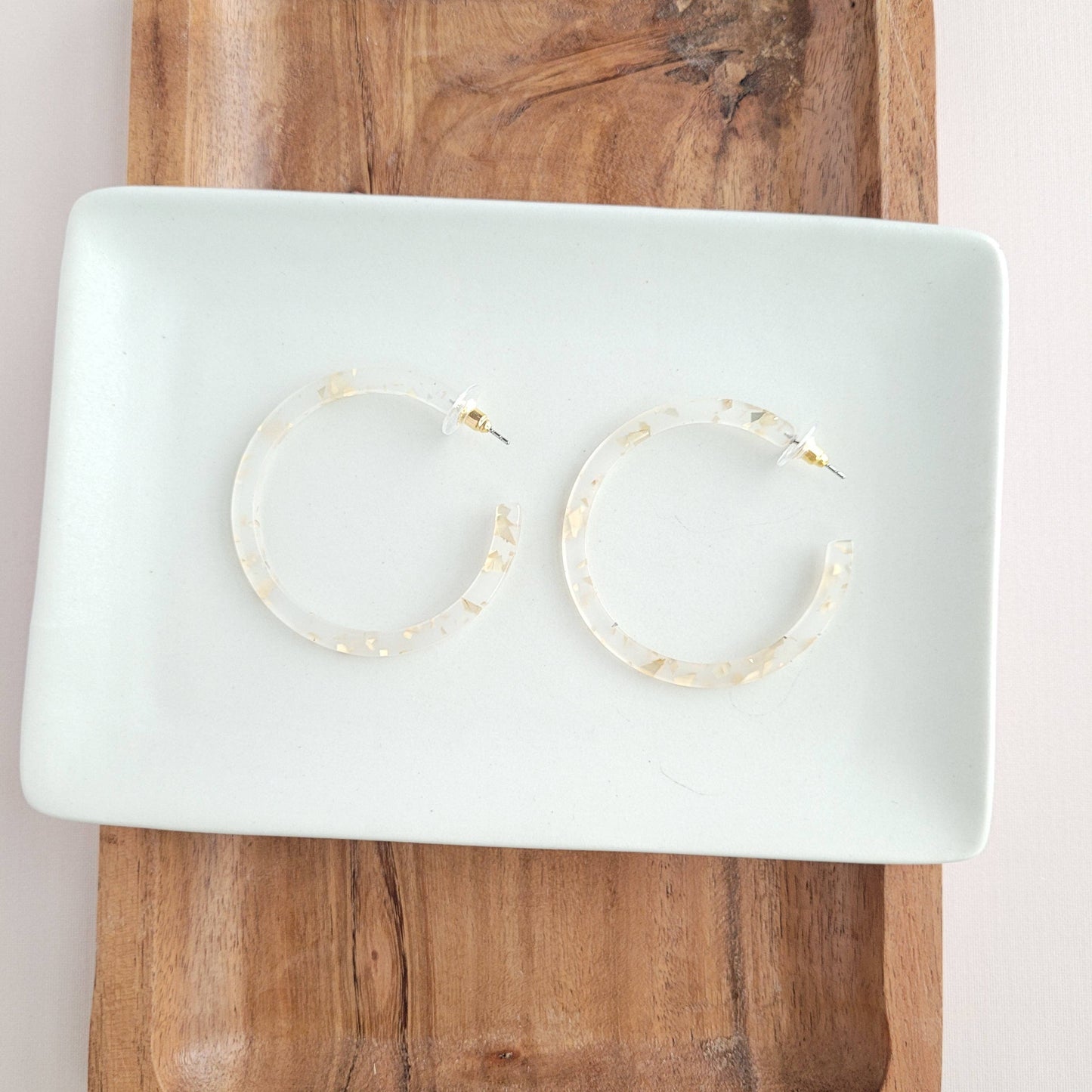 Cameron Hoops - Gold Flake // Jewelry, Earrings, Holiday