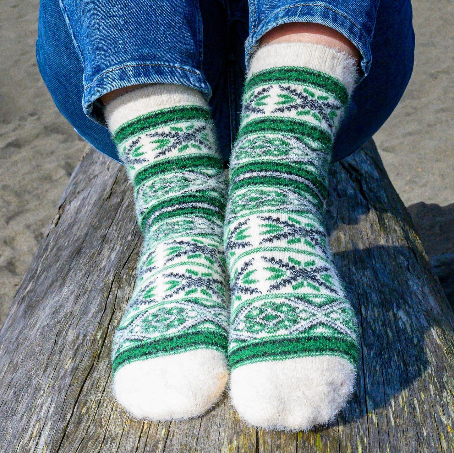 Malta Forest Green - Ultra Soft Crew Socks | Wool & Bamboo