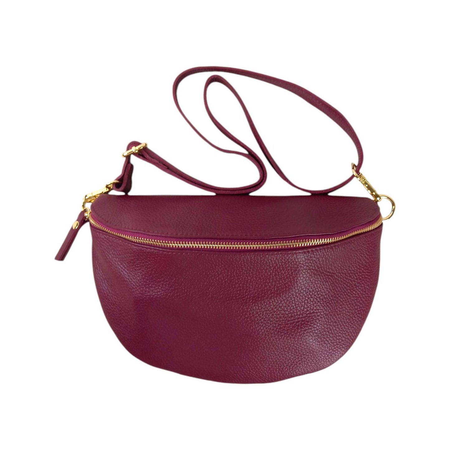 Large Italian Leather Crossbody/Waist Bag