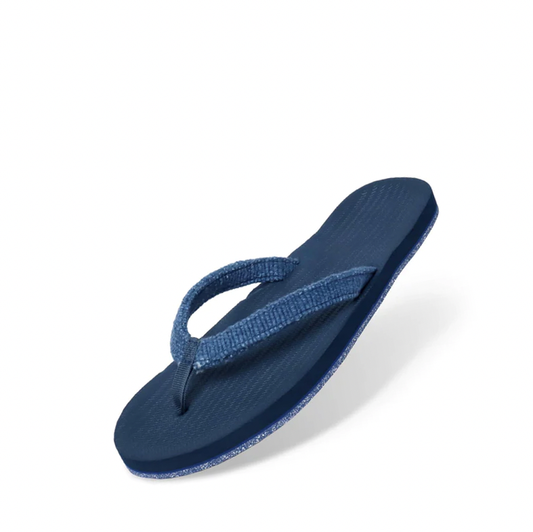 Women's Flip Flops Recycled Pable Straps  - Indigo/Shore
