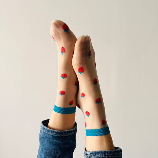 Clémence - Fancy fruit socks - STRAWBERRIES