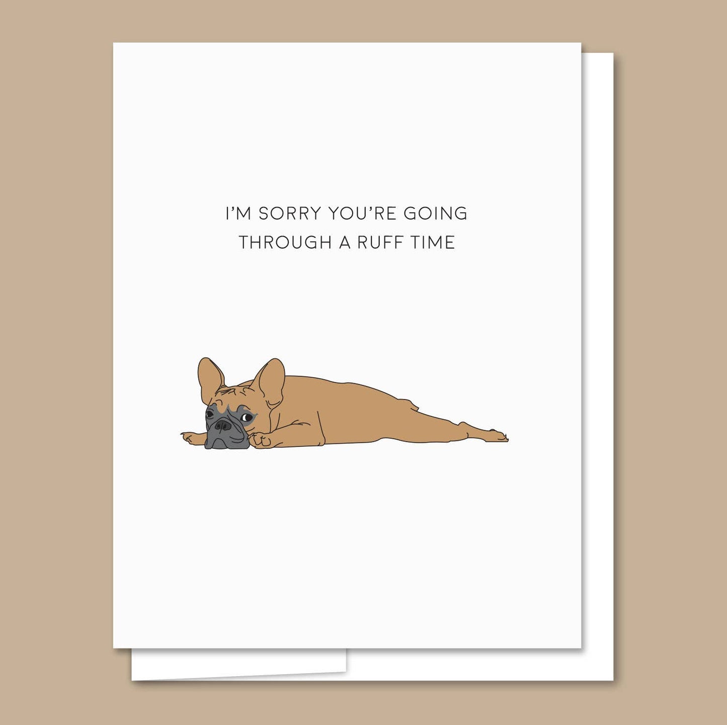 Ruff Time - Letterpress Sympathy Card