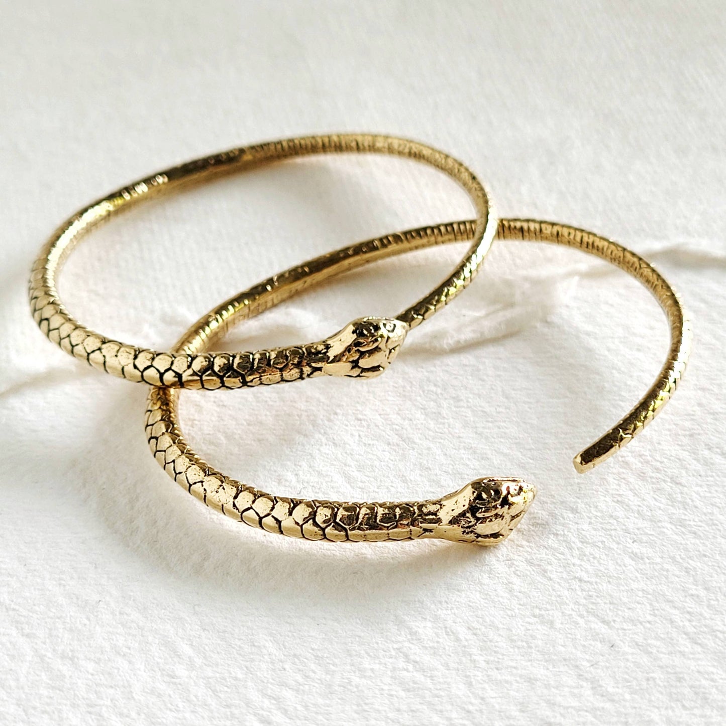 Brass snake serpent cuff bangle bracelet handmade #BX03