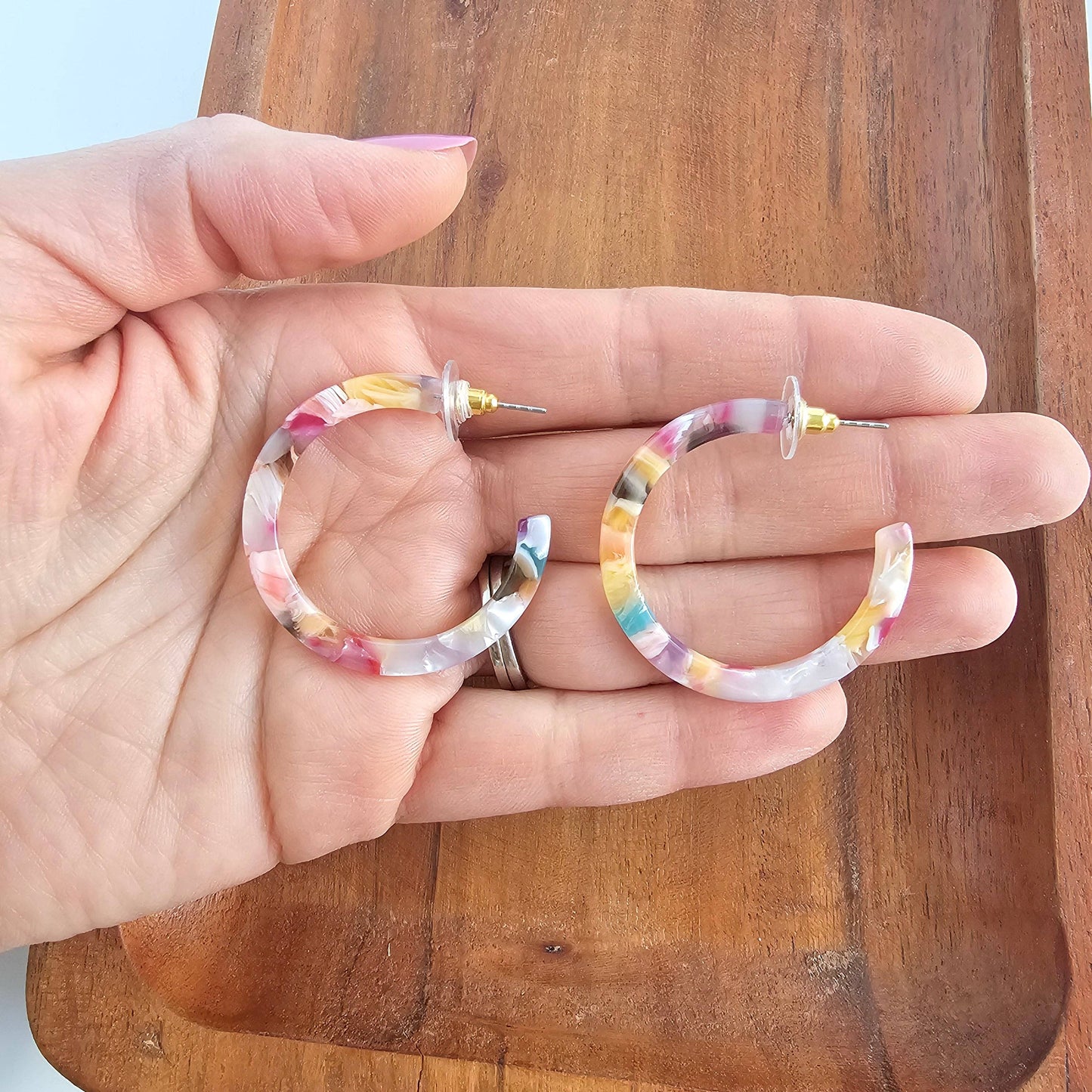 Camy Hoops - Mosaic // Summer Spring Jewelry Earrings