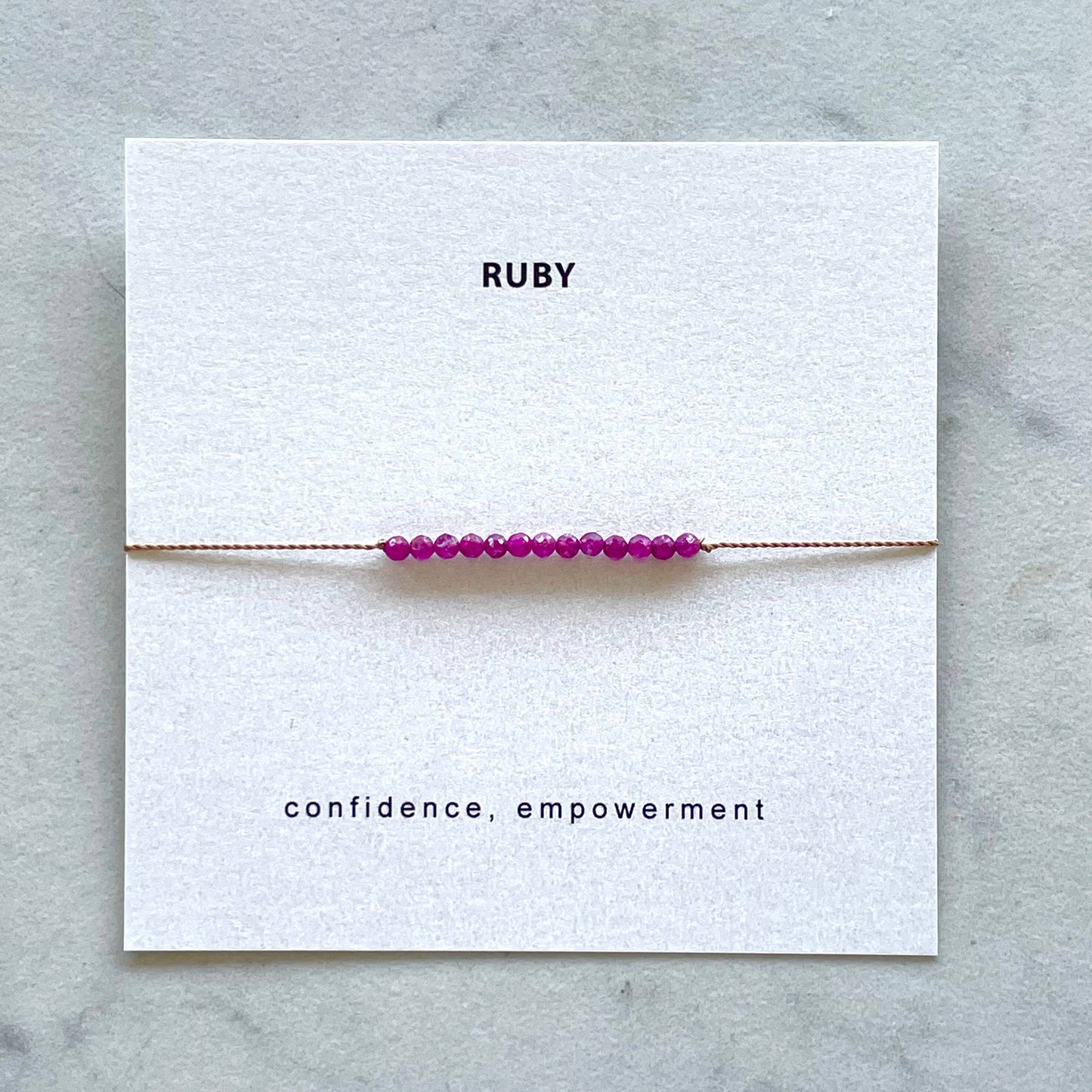 Ruby Bracelet- Prosperity Gemstone Intention