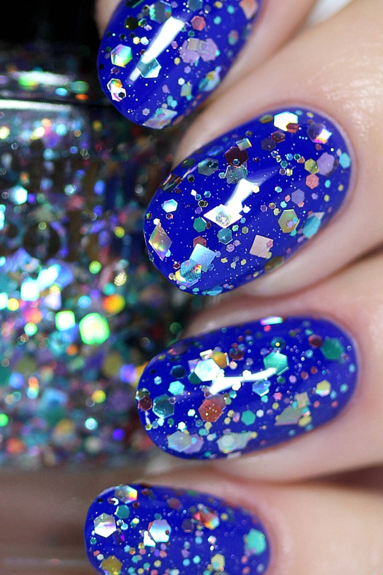 XX | Multicolored Holographic Glitter Nail Polish Topper