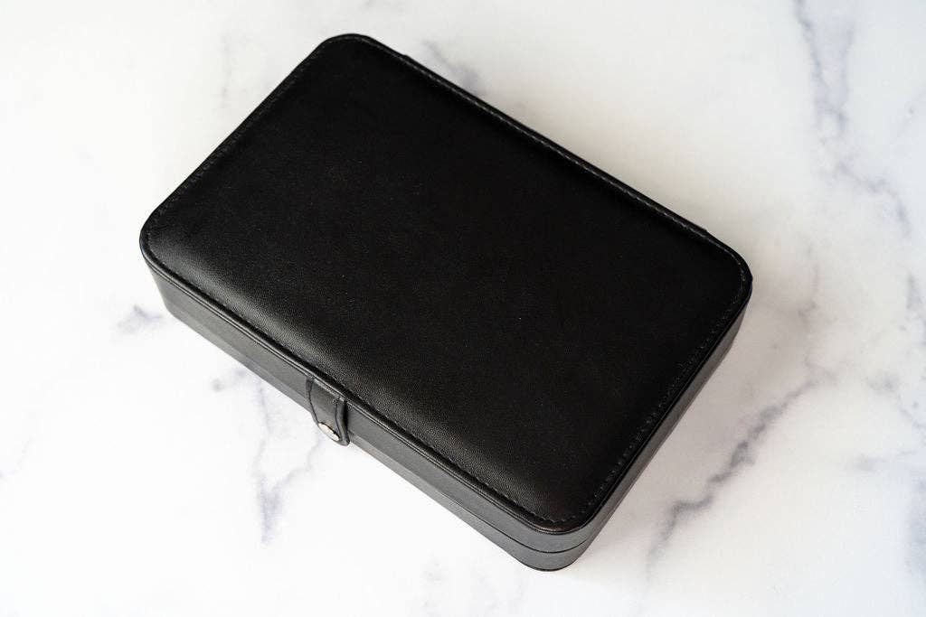 Jewelry Travel Case Box - Black // Gift, Storage