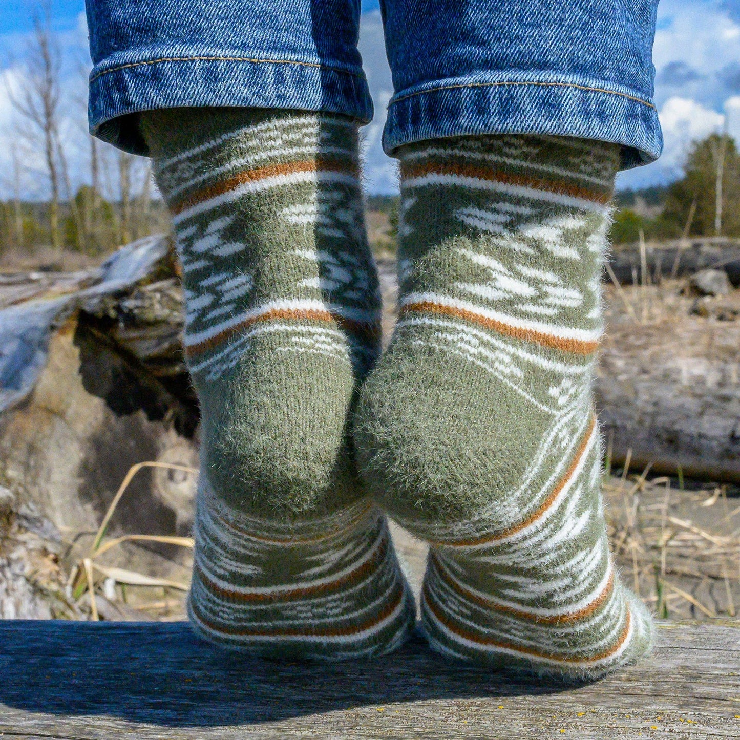 Melissa Forest Green - Ultra Soft Crew Socks | Wool & Bamboo