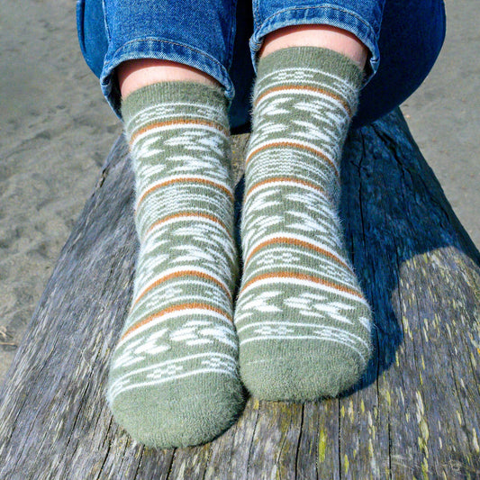 Melissa Forest Green - Ultra Soft Crew Socks | Wool & Bamboo