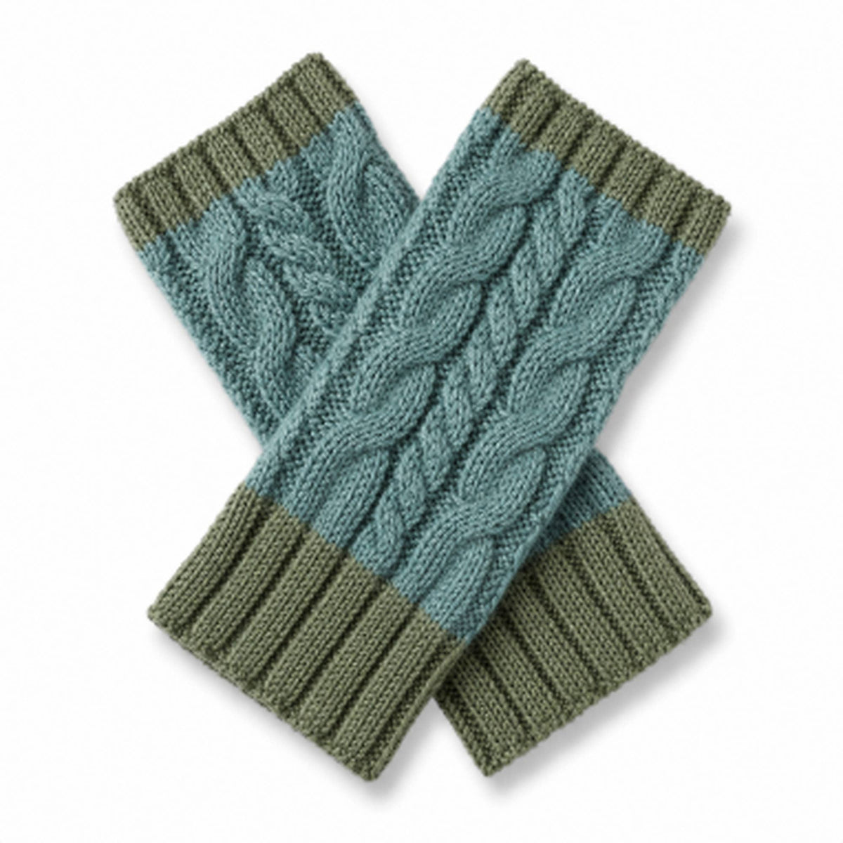 Alpaca Gloves - Braided - Fern
